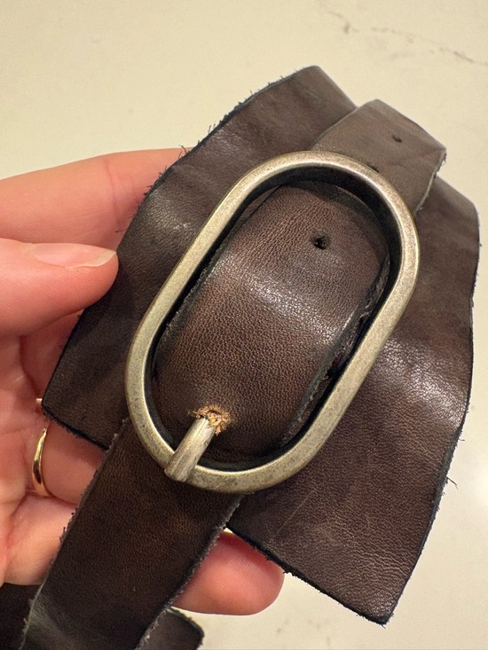 Campomaggi Italy studded leather corset waist double buckle Belt